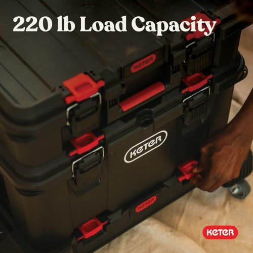 Keter Stack-n-Roll Dolly – Heavy-Duty Rolling Base Cart with Locking Wheels | Modular Mobile Workstation & Tool Storage Platform | Durable, Easy-Glide Design for Garage, Jobsite & Workshop - Image 6