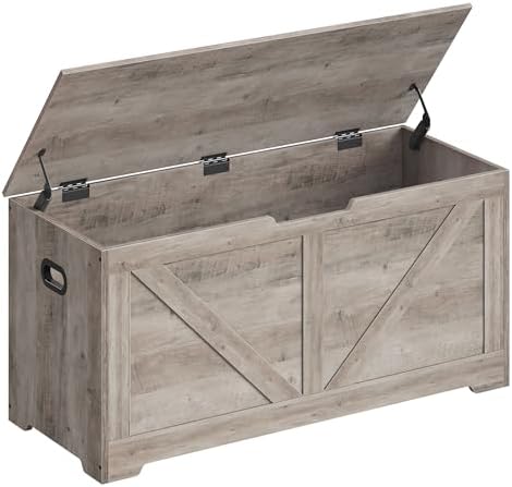 VASAGLE Storage Chest with 2 Safety Hinges, 15.7 x 39.4 x 18.1 Inches by VASAGLEbySONGMICSHOME