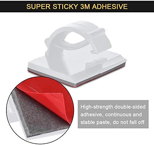 Cable Clips Self with 3M Adhesive Cord Organizer Hooks for Office Home Car - Image 3
