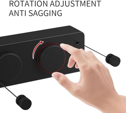 JOOM Double Retractable Clothesline, 2 x 13.8 FT, 40 LB Heavy-Duty, Black - Image 2