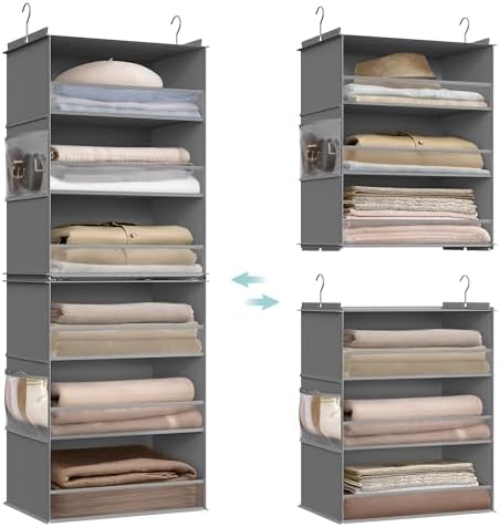SONGMICS Widended Hanging Closet Organizer and Storage, 6-Tier, Separable by SONGMICSbySONGMICSHOME