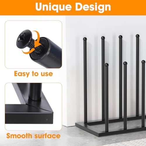 Urban Deco Free Standing Shoe Racks, Boot Organizer for Tall Boots, Black Metal Boot Rack Fit for 4 Pairs, Shoe Organizer for Dorm Room, Entryway (Black-4 pairs) - Image 3