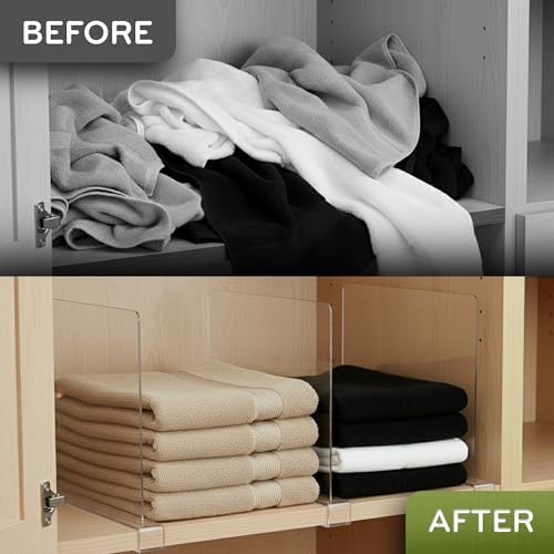 6 Pack Acrylic Shelf Dividers Closet Organizers, Closet Shelf Dividers - Image 6