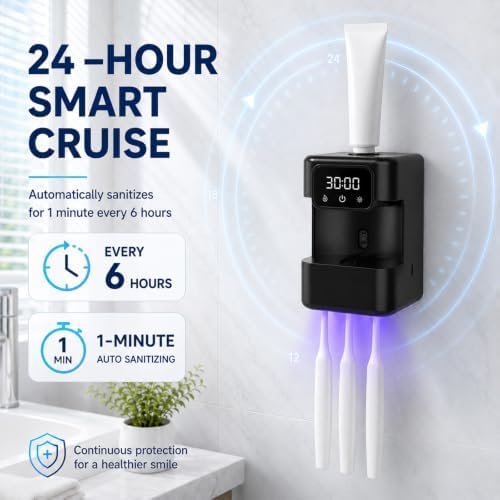 Automatic Toothpaste Dispenser, Wall Mounted Smart Cleaning Toothbrush Holder with 3 Toothpaste Slots, Electric Toothpaste Dispenser for Kids and Adults - Image 5