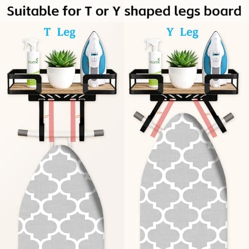 Ironing Board Hanger Wall Mount, T&Y Shaped Iron Holder for Laundry Room - Image 4
