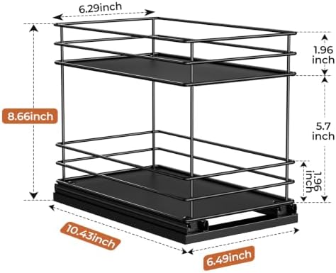 Mystozer Pull Out Spice Rack Organizer for Cabinet, Slide Out Spice Racks - Image 4