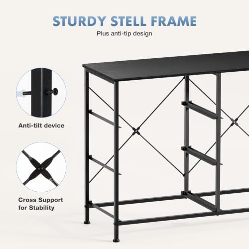 DUMOS 6 Drawer Dresser for Bedroom, Wide Storage Chest of Drawers Cabinet - Image 5