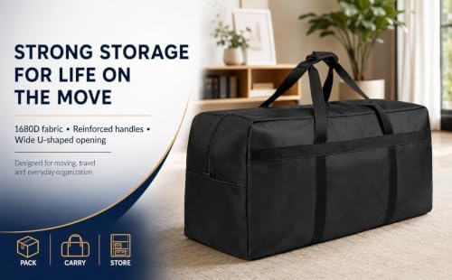 Extra Large Heavy Duty Storage Duffle Bag with Reinforced Handles - Image 2