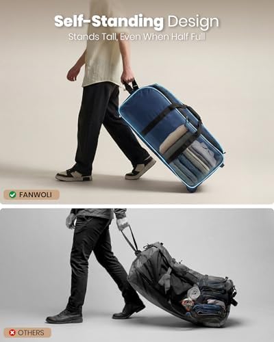 Fanwoli 30'' Extra Large Rolling Duffel Bag with Wheels, Heavy Duty - Image 3