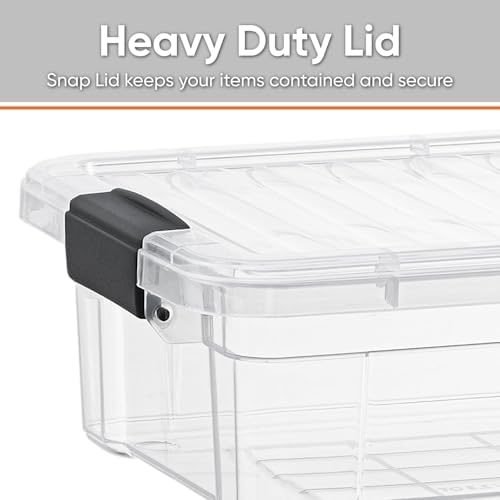 Superio 4.5 Quart Clear Plastic Storage Containers with Lids, Stackable Organizer Bins, BPA-Free Storage Boxes for Home, Office, Dorm & Classroom, 8 Pack - Image 3