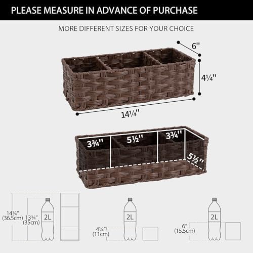 GRANNY SAYS Bathroom Baskets Organizer, Toilet Paper Storage Basket, Brown - Image 5