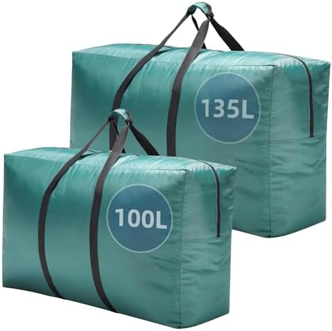 Extra Large travel duffel bag with Strong Handles, Waterproof duffel bag, Durable Zippers, Extra Large Storage Totes for Space Saving and Moving Supplies by Unknown