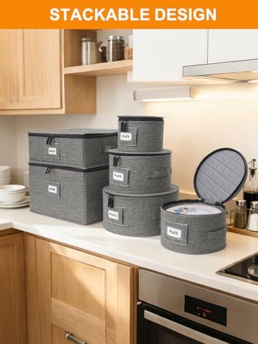 punemi China Storage Containers, 6-Piece Hard Shell Set for Moving Boxes - Image 2