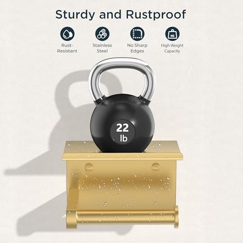 FORIOUS Toilet Paper Holder with Shelf, Adhesive or Screw, Commercial - Image 6