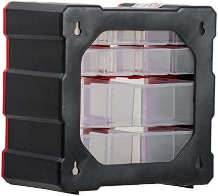 INTERTOOL Small Parts Organizer - 12 Removeable Bin Drawers - Tool Box for Storing Hardware and Garage Organization - For Screws, Bolts, Legos, Arts and Crafts - 10” x 10” x 6” - BX08-4024 - Image 6