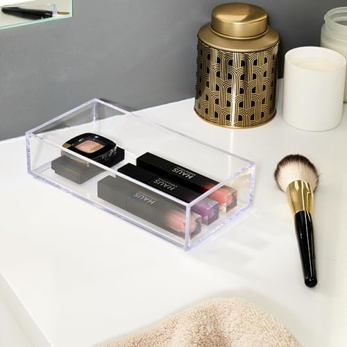 iDesign Stackable Makeup Drawer Organizer, Set of 3, Clear - Image 6