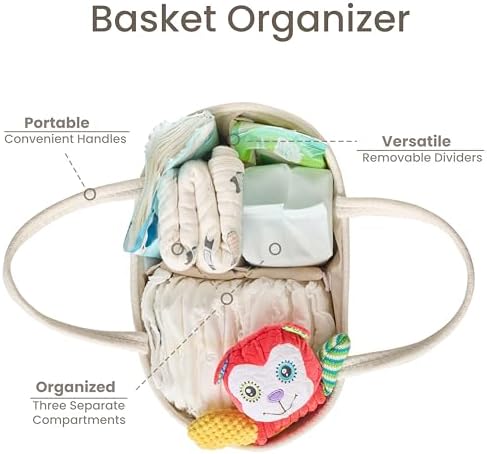 Diaper Caddy Organizer, Gift Basket for Baby Shower, Newborn Essentials - Image 2