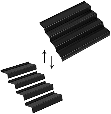 Sezanrpt Adjustable Acrylic Spice Drawer Organizer Rack, Spice Drawer Organizer Shelf Expandable From 8 Inch to 16 Inch, Acrylic Drawer Organizer for Seasoning Jars - Image 5