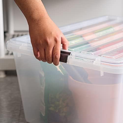 IRIS USA 68 Qt Stackable Storage Bins with Lids, Clear - Image 5
