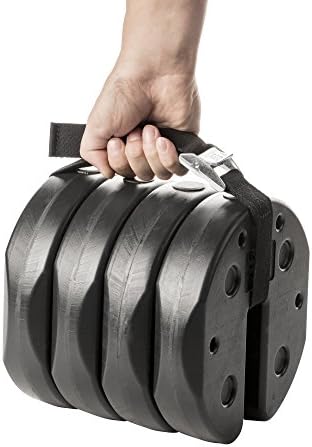 US Weight 40 Pound Canopy Weight Set of 4 and Carry Strap with No-Pinch Design - Easy Installation and Removal to Secure Tents, Canopies, and Umbrellas at Outdoor Events by USWeight