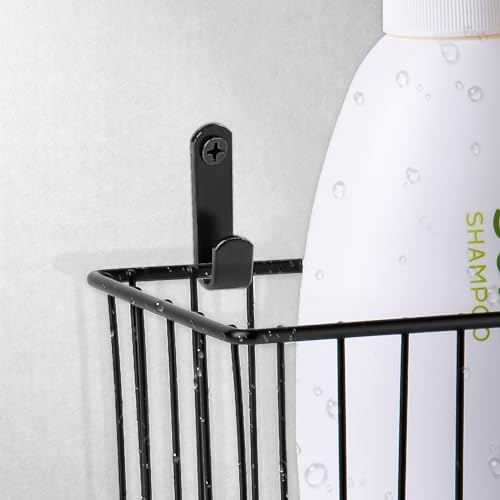 Toilet Paper Basket ( 1 Pack) - Black Wire Basket Metal Basket for Bathroom farmhouse decor - Wire Storage Baskets for organizing toilet tank topper, countertop - Image 3