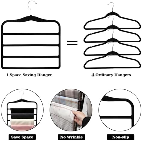 Closet Organizers and Storage, 2 Pack Pants-Hanger-Space-Saving - Image 6