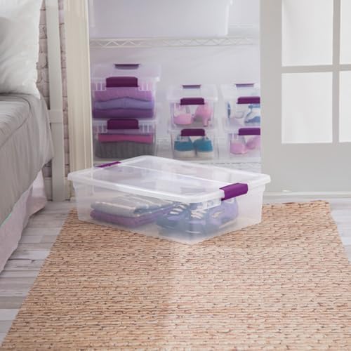 Sterilite ClearView Latch Boxes, Storage Bins with Lids, 32 Quart, 12-Pack - Image 4