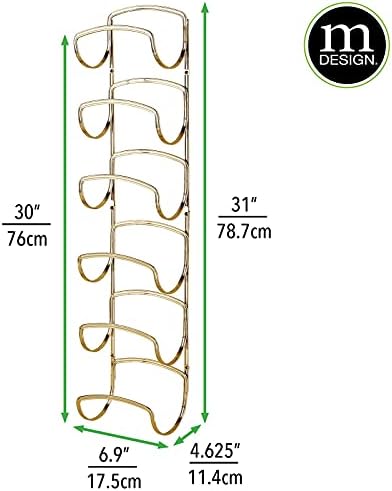 mDesign Metal Towel Storage Unit – Bathroom Towel Storage for Towels – Practical Towel Rack Also for Bathroom Accessories – Brass - Image 3