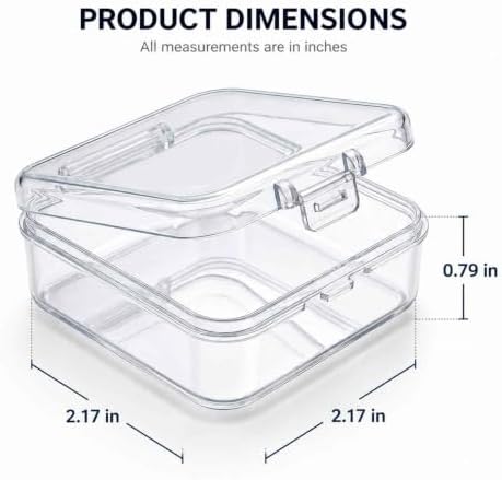 Bead Organizer Box,Mini Clear Plastic Storage Containers Boxes for Bracelet Making DIY Jewelry Craft Nail beads and smll items (white) - Image 3