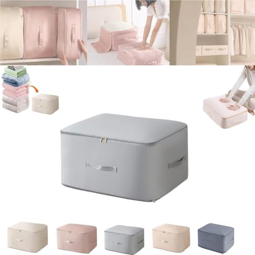 2024 NEW Space Saving Self Compression Organizer,Self Compression Moving Organizer Bags,Storage Tote for Space Saving,Heavy Duty Moving Bags for Comforters,Clothes (Grey, 15.75 * 11.8 * 7.08in) by Busylive