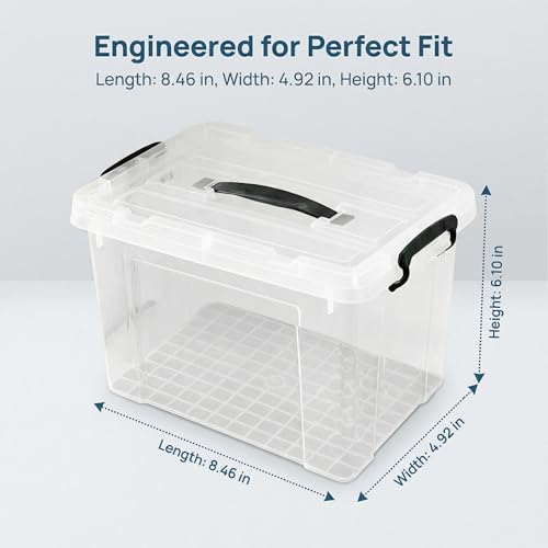 2 Quart 2-Pack Stackable Clear Storage Bins with Lids - Image 2