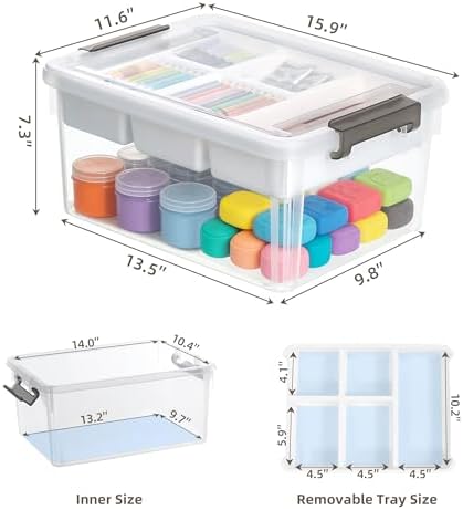17 Qt Craft Storage Organizer, Craft Organizers and Storage Box - Image 3