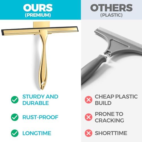 ALFLOD 2pcs Shower Squeegee for Glass Doors with Adhesive Hanging Hook Set - Image 3