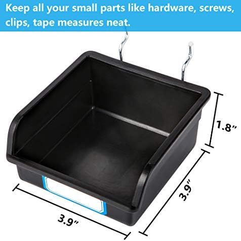 FRIMOONY Pegboard Hooks, with Bins, Peg Locks, for Organizing Various Tools, 131 PCS, 60 of Which are Locks - Image 4