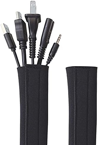 Wrap-It Storage Hook and Loop Cable Sleeve, Black, 48", 2-Pack by Wrap-ItStorage
