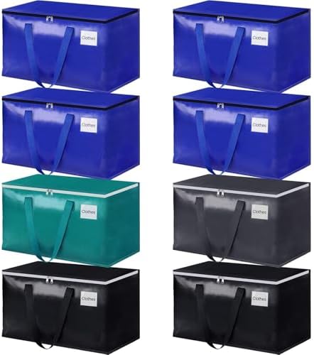 StorageRight Moving Bags, Moving Boxes, 93L 8-Pack Sotrage Bags, 4 Colors by StorageRight