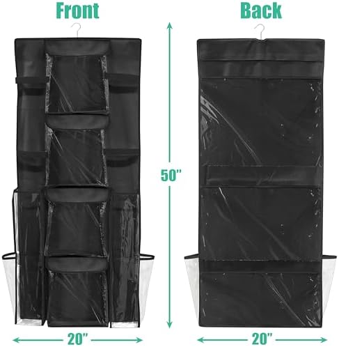 Simple Houseware Double-Sided Hanging Gift Wrap Organizer, Black (Set of 1) - Image 2