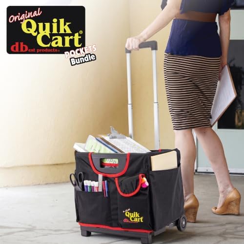 dbest Products Quik Cart Pockets Bundle Sport - 10 Pocket - Black & Red - Image 2