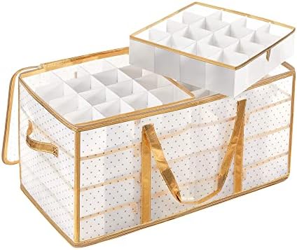 SONGMICS Large Christmas Ornament Storage Box, with 128 Slots by SONGMICSbySONGMICSHOME