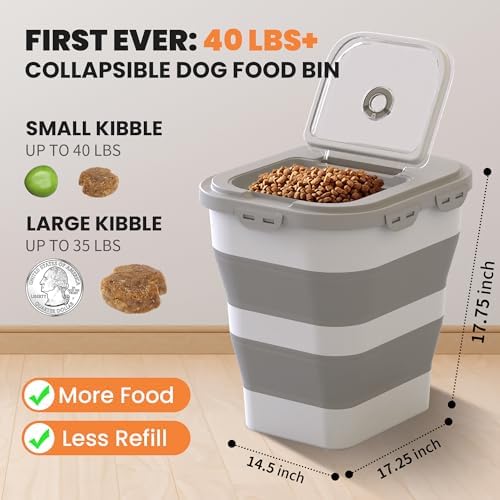 35-40Lbs Airtight Dog Food Storage Container Collapsible Dog Food Container - Image 2