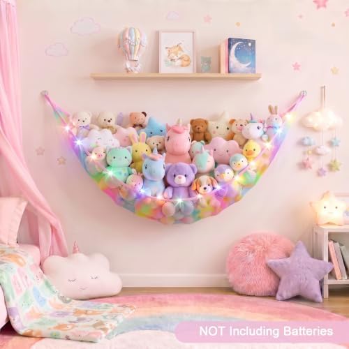 Stuffed Animals Hammock with Remote Control Toy Net Room Decor Storage - Image 5