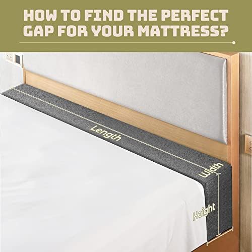 DEEPSHARK Bed Gap Filler for King Mattress, High-Density 45D Sponge, Removable and Washable Cover, Mattress Extender Filler for Headboard Gap, Bed Space Crack, Wall(78"×2"×6", King) - Image 2