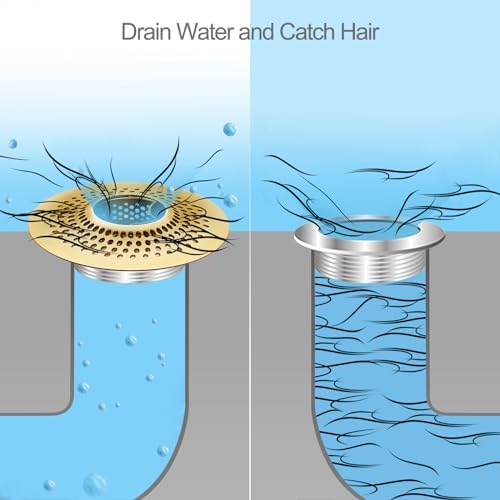 LKEYE Shower Drain Hair Catcher/Bathroom Drain Cover/Bathtub Drain Strainer/Shower Stall Drain Protector(Bronze) - Image 6