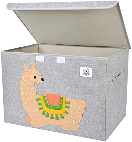 Large Toy Box Storage with Lid, Foldable Fabric Toy Chest Storage for Kids by CLCROBD