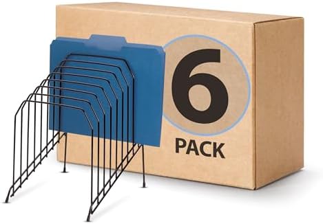 Officemate Large Incline 8-Compartment Wire Sorter, Black, 6-Pack by Officemate