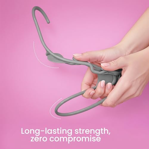 Utopia Home Plastic Hangers 100 Pack – Space Saving Clothes Hanger Grey - Image 4