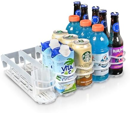 Display Technologies, Fridge-Plus Drink Organizer for Refrigerator Storage - Soda Can Dispenser and Soda Can Organizer Rack for Bar Fridge (Pack of 1) by DisplayTechnologies