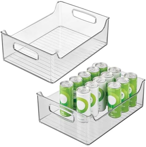 iDesign Plastic Stackable Pantry Bin, Set of 2, Clear by iDesign
