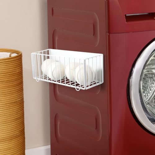 Picowe Large Dryer Ball Organizer Magnetic Storage Bin, Foldable Magnetic Dryer Ball Holder for Laundry Room Organization and Storage to Hold 4-6 Dryer Balls, Without Balls（White,M） - Image 6