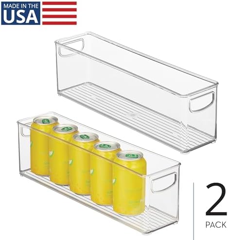 iDesign Plastic Stackable Pantry Bin, Set of 2, Clear - Image 2